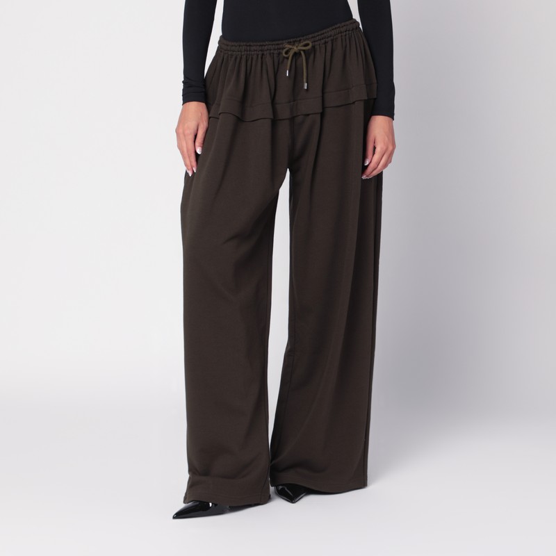 Olive green Peplum trousers