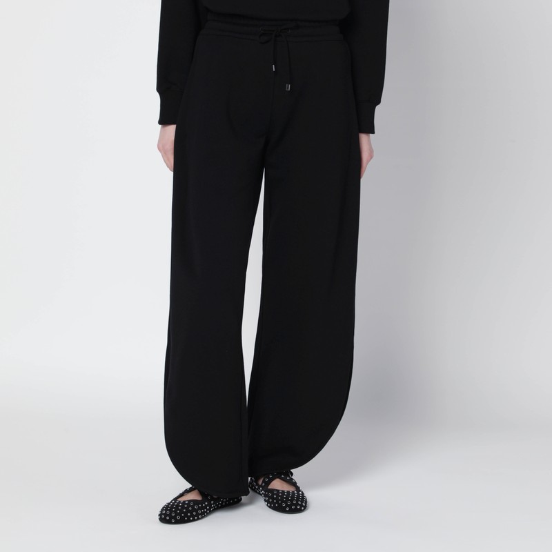 Black petal jogging trousers