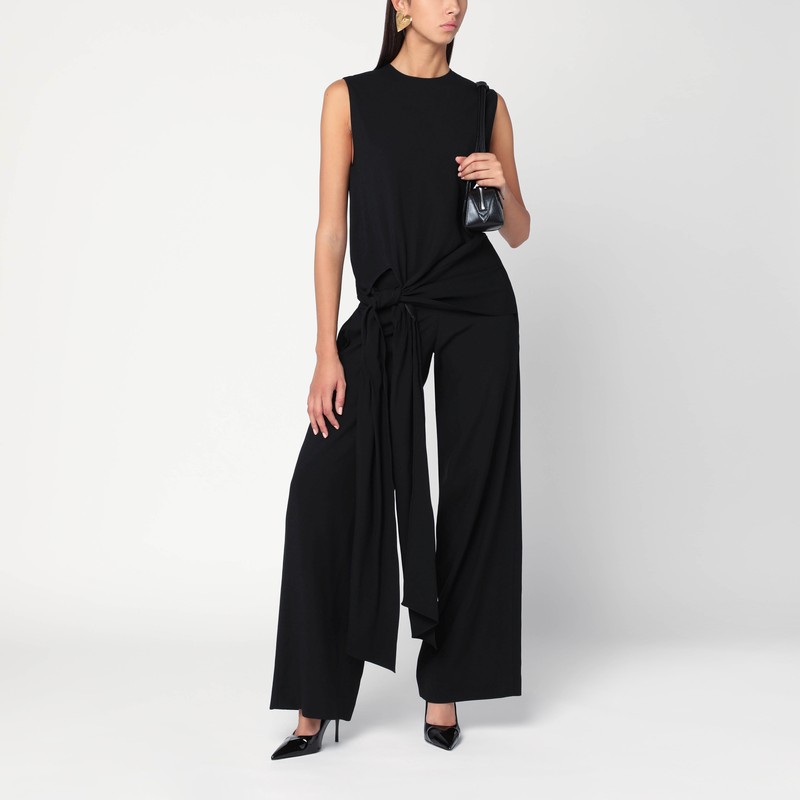 Alaïa Full Jumpsuit With A Belt At The Waist In Black