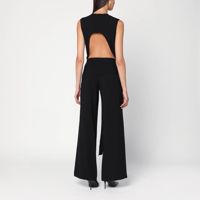 Alaïa Full Jumpsuit With A Belt At The Waist In Black