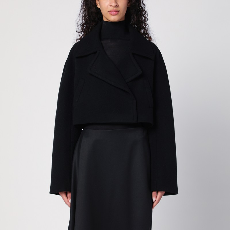 Short black caban jacket