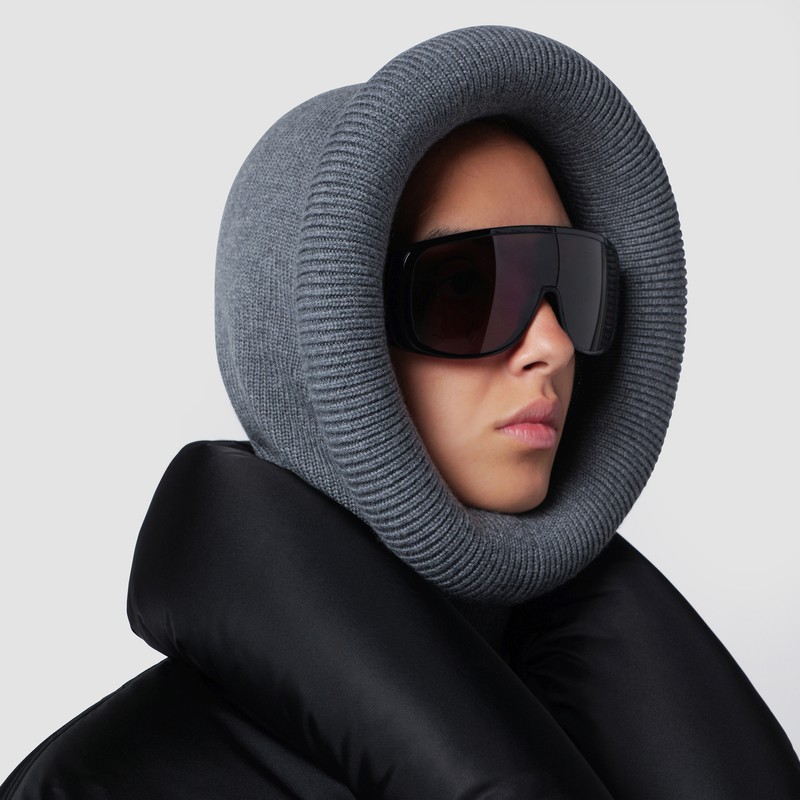 Alaïa Padded Bomber In Black Taffeta In Black