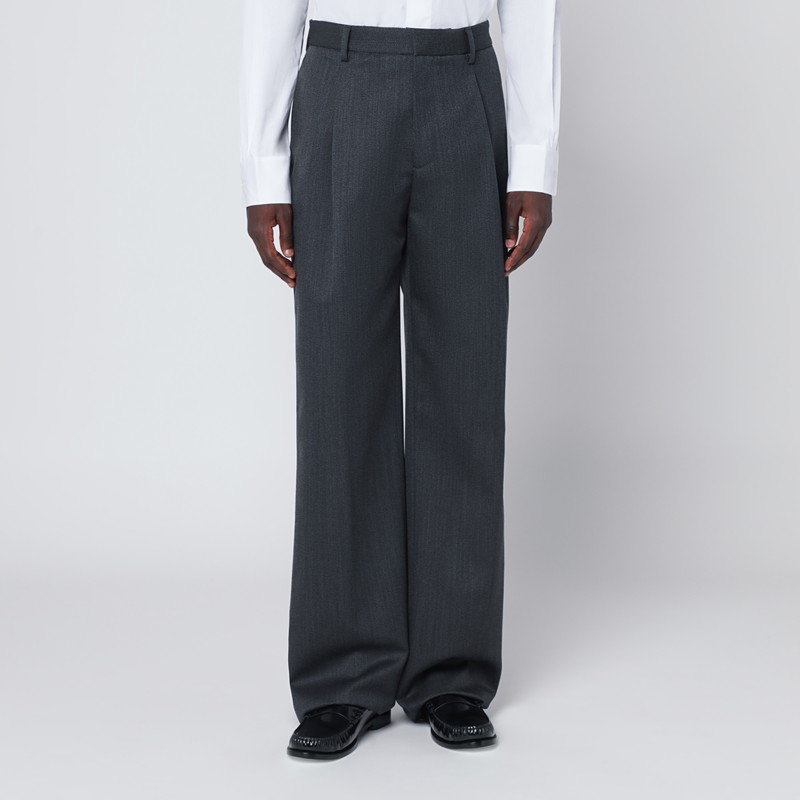 Wide grey trousers