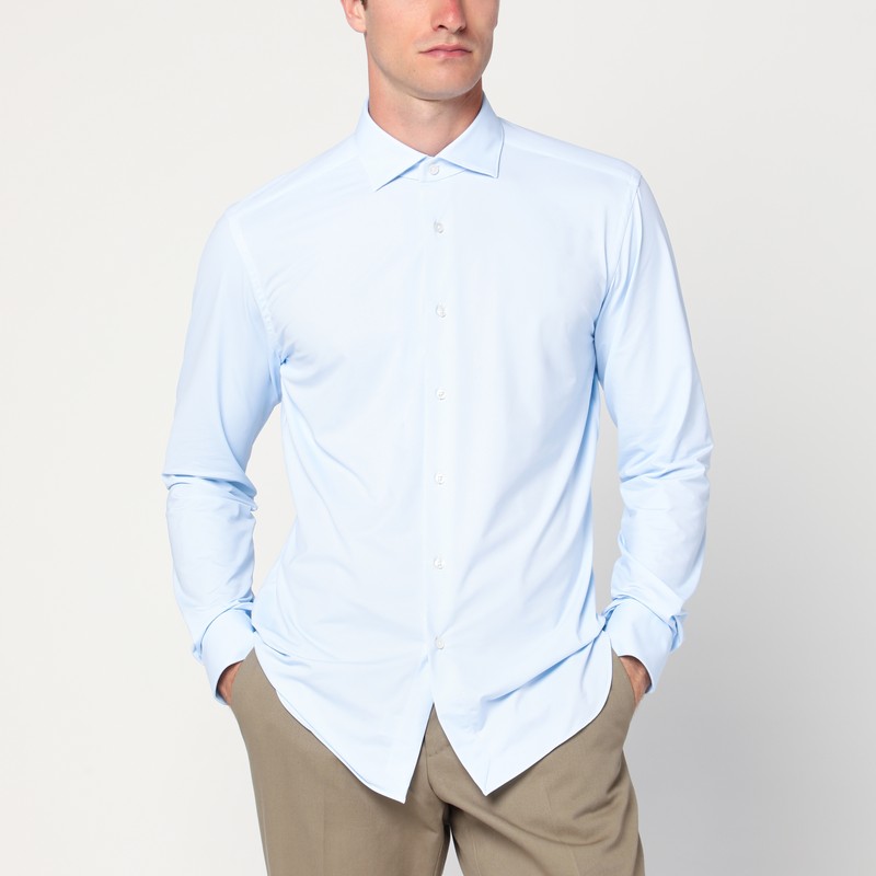 Xacus Light Blue Active Twill Shirt In Blue