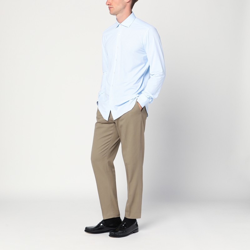 Xacus Light Blue Active Twill Shirt In Blue