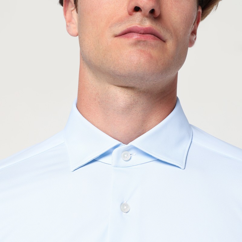 Xacus Light Blue Active Twill Shirt In Blue