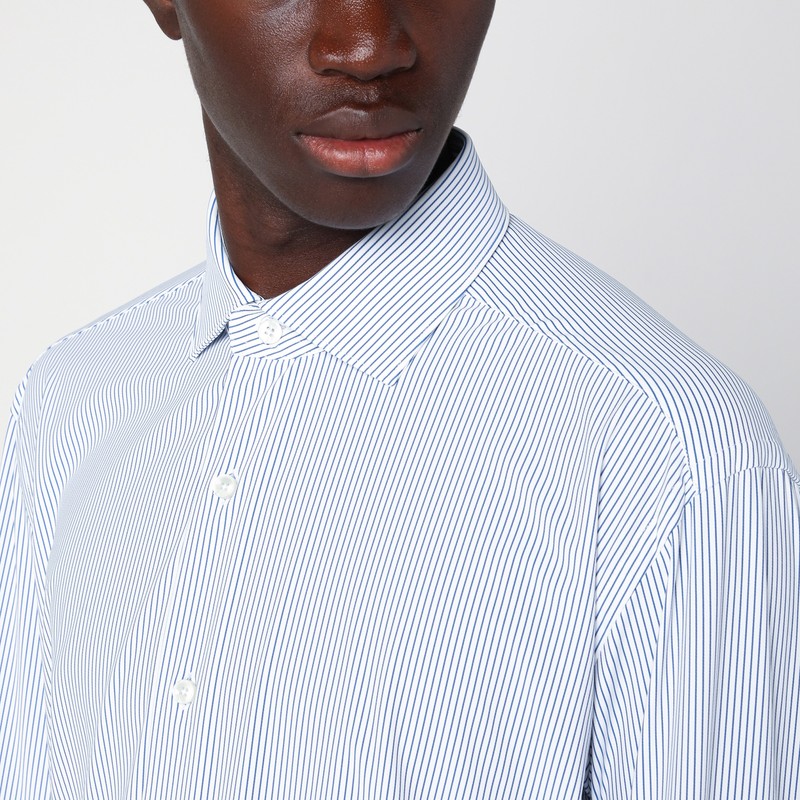 Xacus Light Blue Tailor Fit Shirt In Linen In Blue