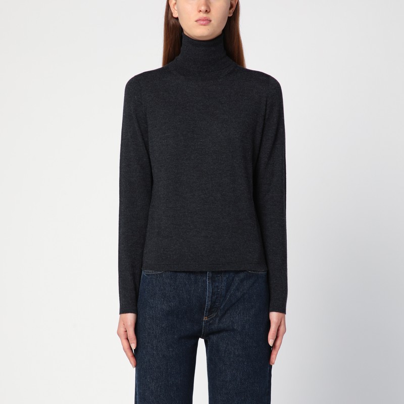 Anthracite grey cashmere turtleneck