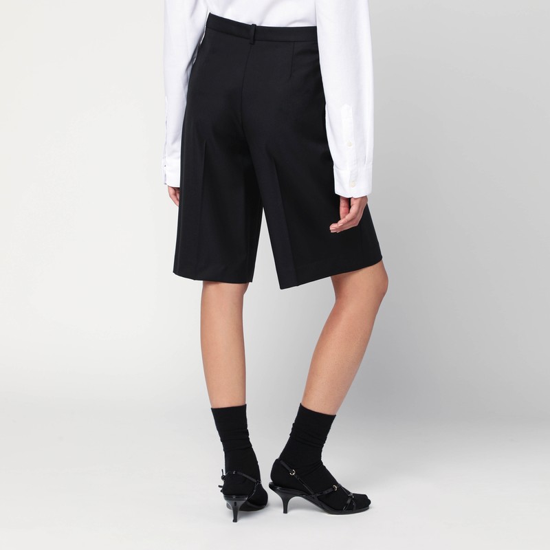 Loulou De Saison Bermuda In Black Virgin Wool In Black