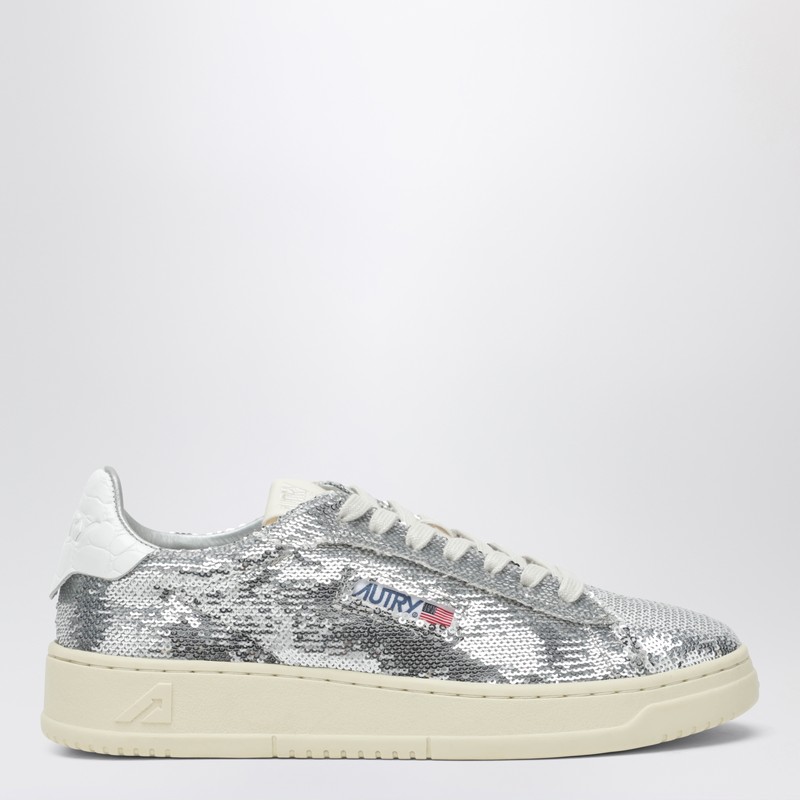 Autry "dallas Low Sparkling" Sneaker In Gray