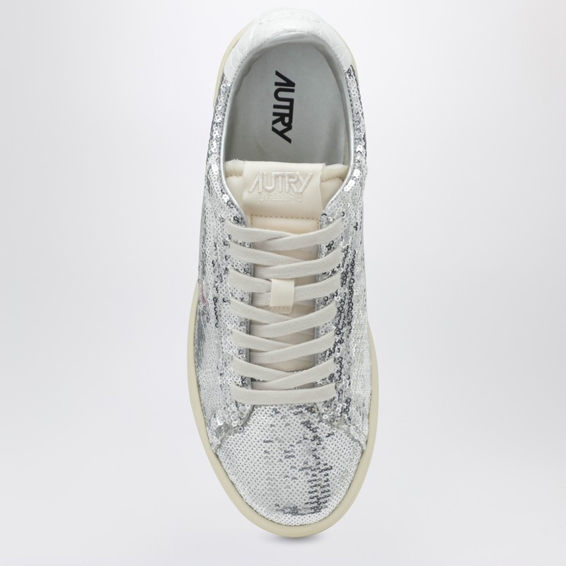 Autry "dallas Low Sparkling" Sneaker In Gray