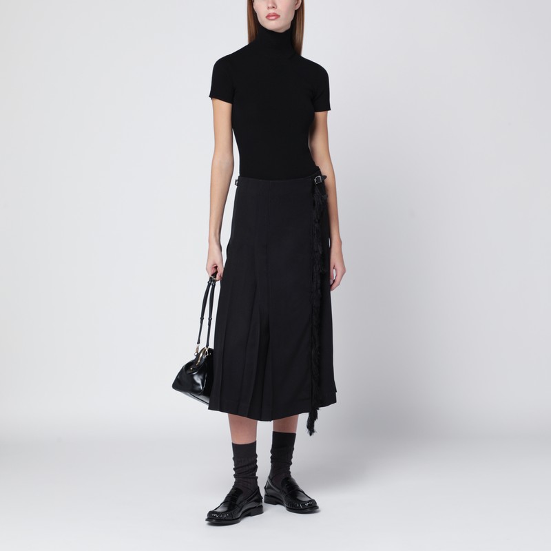 Max Mara Black Wool Turtleneck In Black