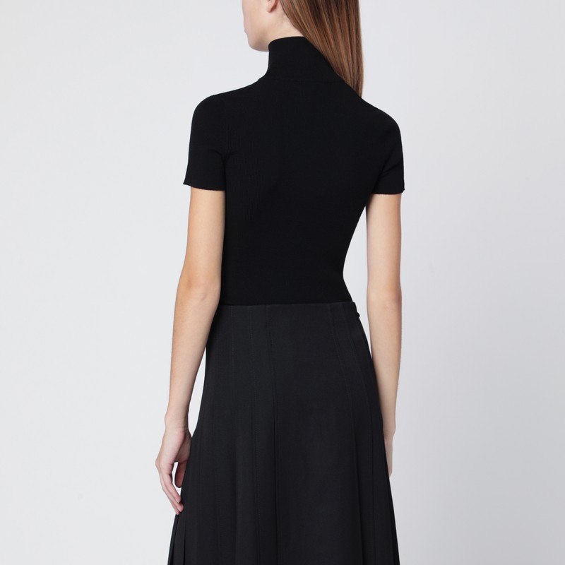 Max Mara Black Wool Turtleneck In Black