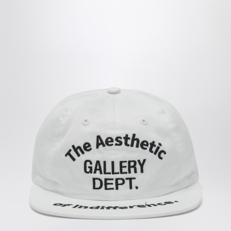 White baseball cap with logo embroidery