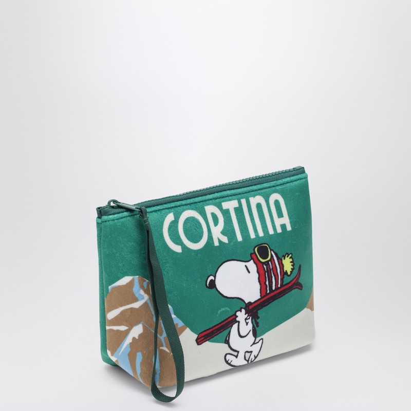 Mc2 Saint Barth Zip Pouch With Snoopy Cortina In Multi