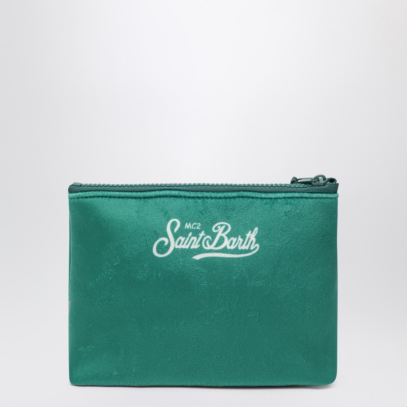 Mc2 Saint Barth Zip Pouch With Snoopy Cortina In Multi