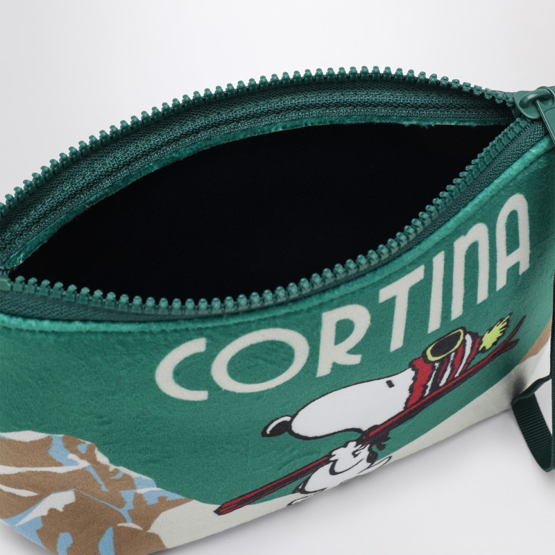 Mc2 Saint Barth Zip Pouch With Snoopy Cortina In Multi