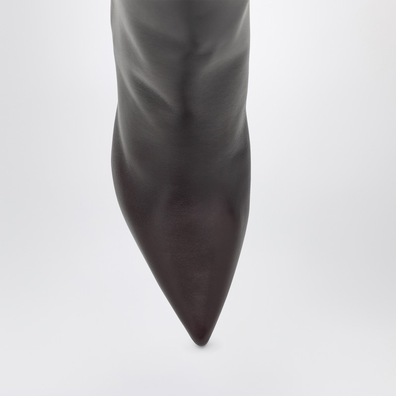 Jimmy Choo Alizze Knee Boot 85 Color Merlot In Black