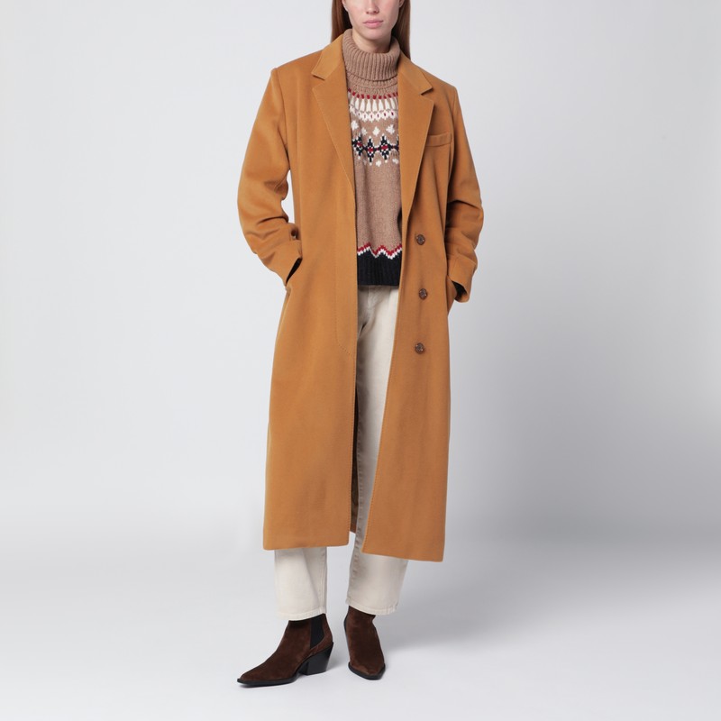 Camel wool blend coat