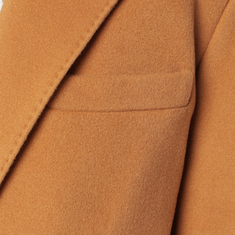 Isabel Marant Long Wool Blend Coat With Notched Lapels In Brown