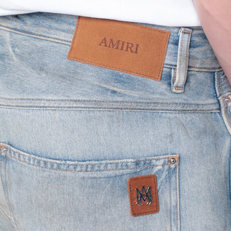 Amiri Straight Carpenter Style Trousers With Distressed Detailing