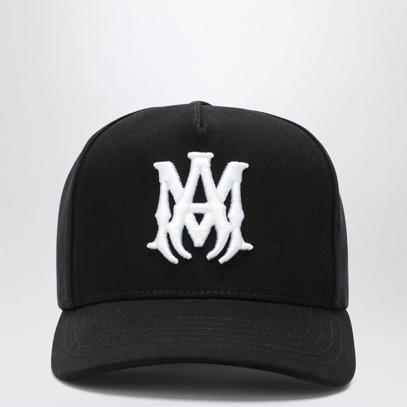 Black baseball cap with logo