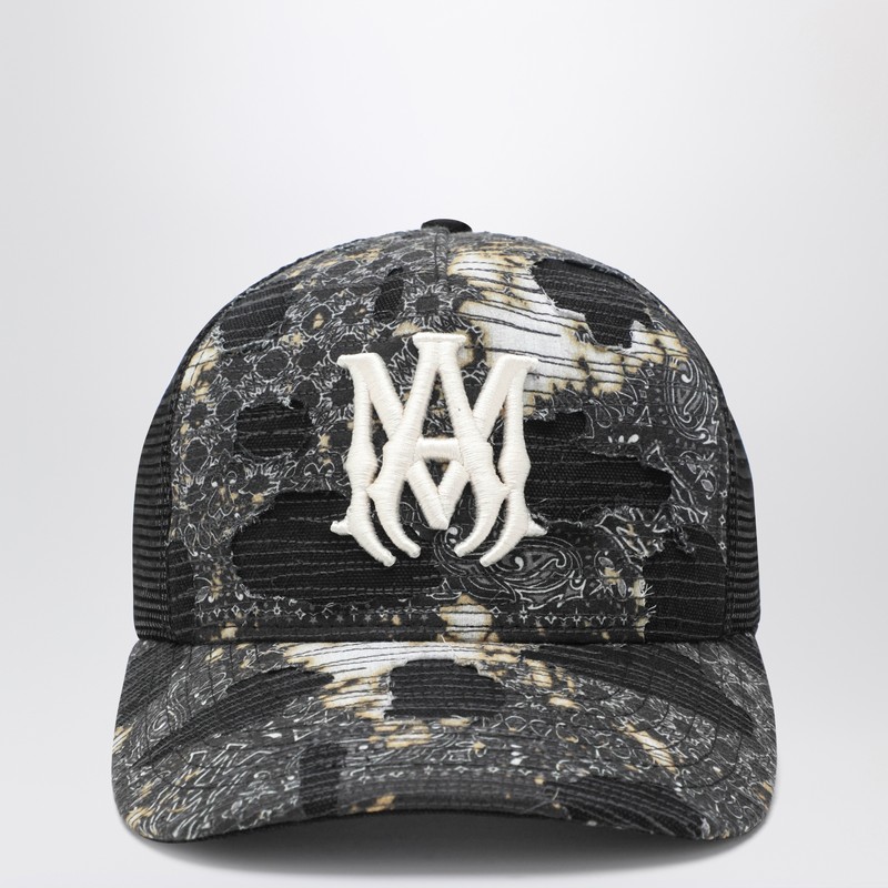 Black bandana trucker hat