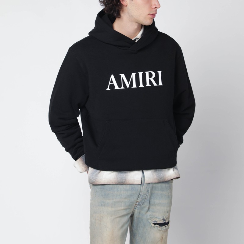 Black hoodie with logo