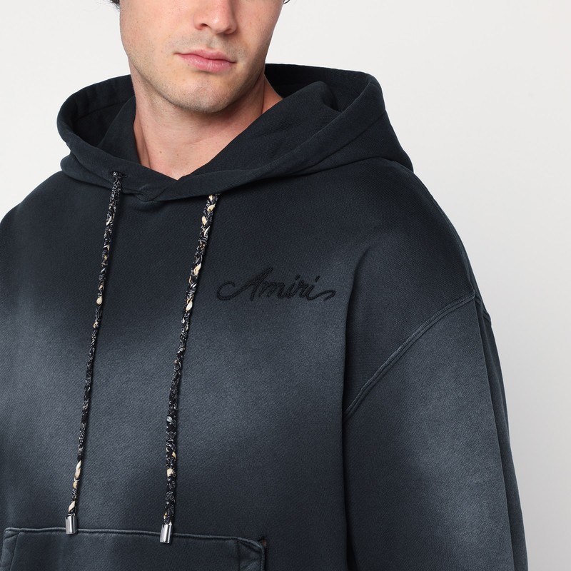 Amiri Black Bandana Hoodie In Black