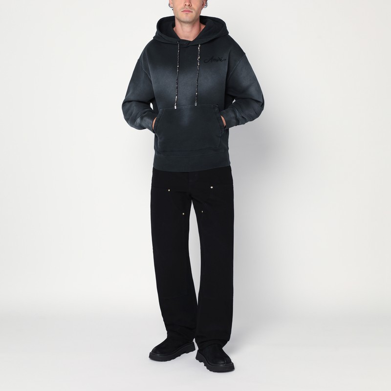 Amiri Black Bandana Hoodie In Black