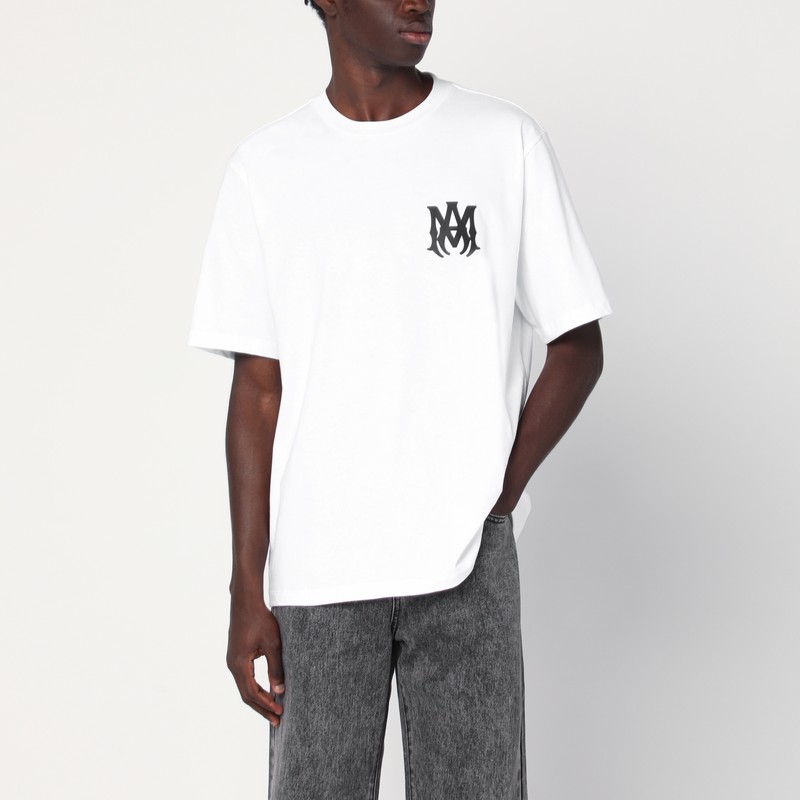 White cotton T-shirt with logo