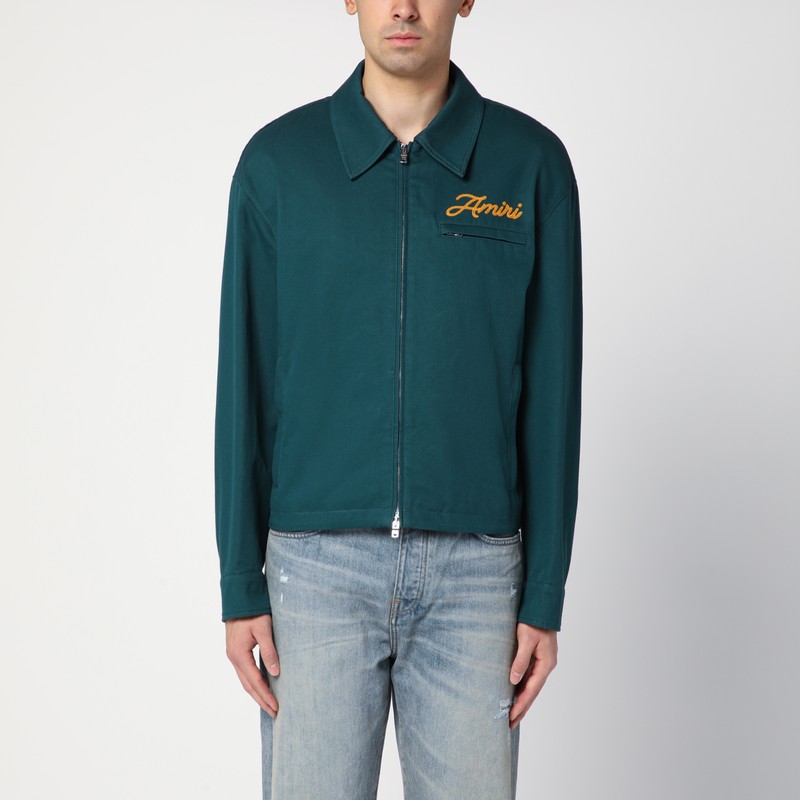 Green zipped jacket with logo - AMIRI - Modalova