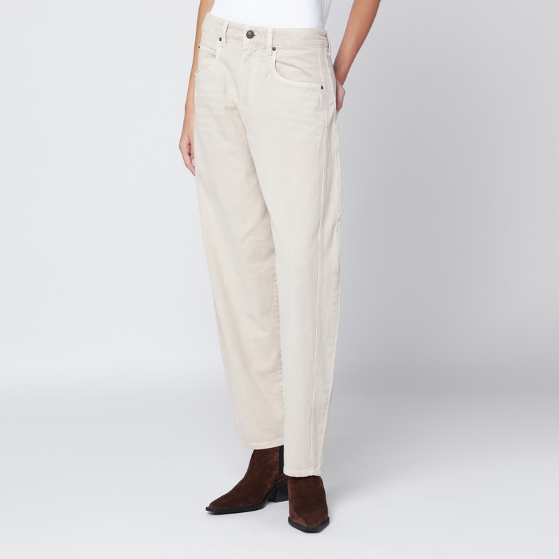 Isabel Marant Casual Cotton Blend Trousers Five Pockets In Multi