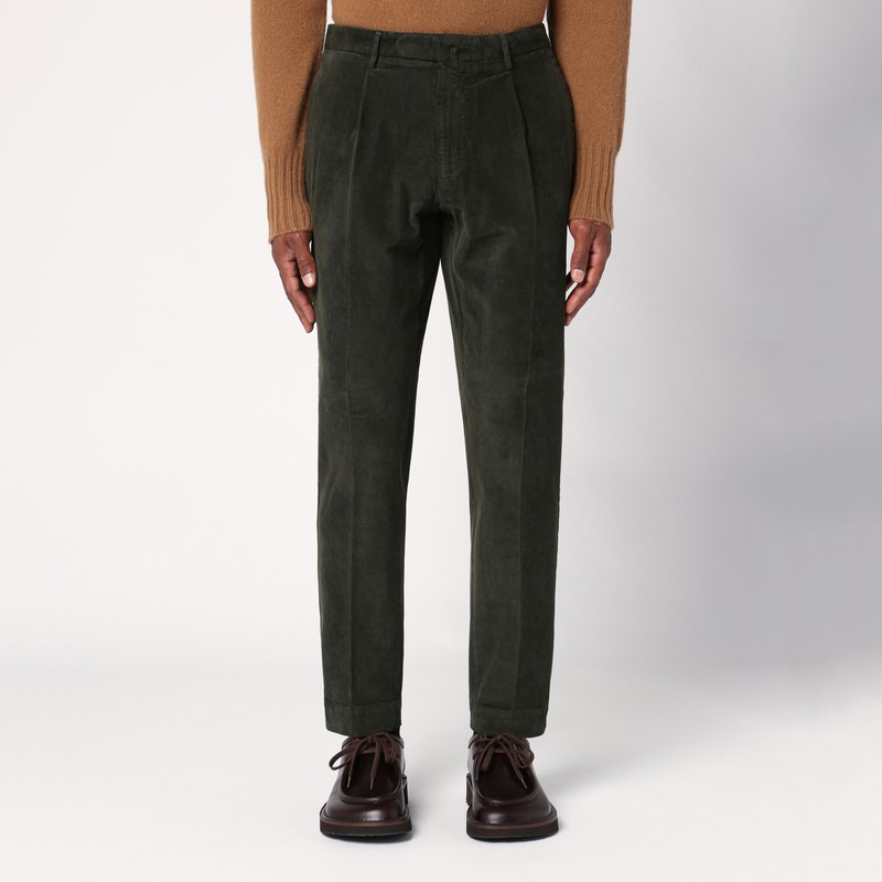 Dark green corduroy trousers