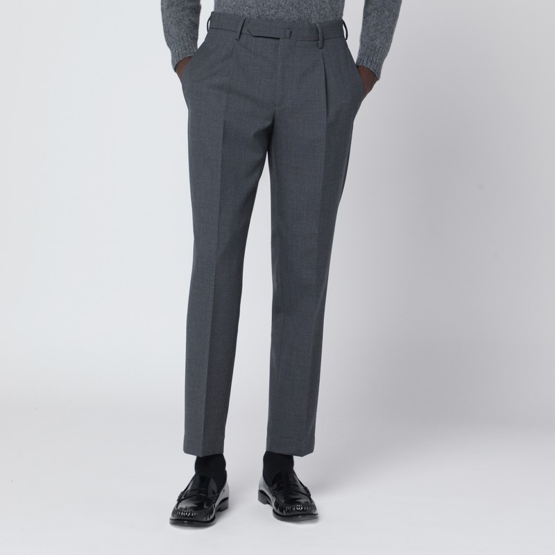 Grey wool trousers
