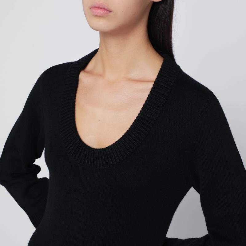 Loulou De Saison Long Black Ari Knit Dress In Black