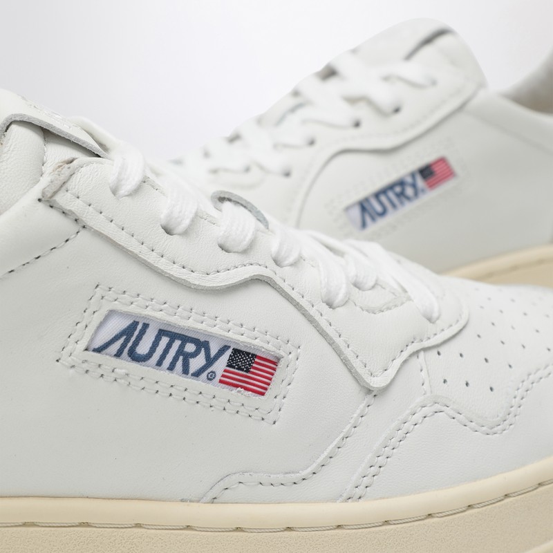 Autry White Leather Medalist Sneakers In White