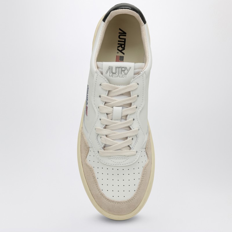 Autry White Leather And Suede Sneakers With Contrasting Accents In Neutral
