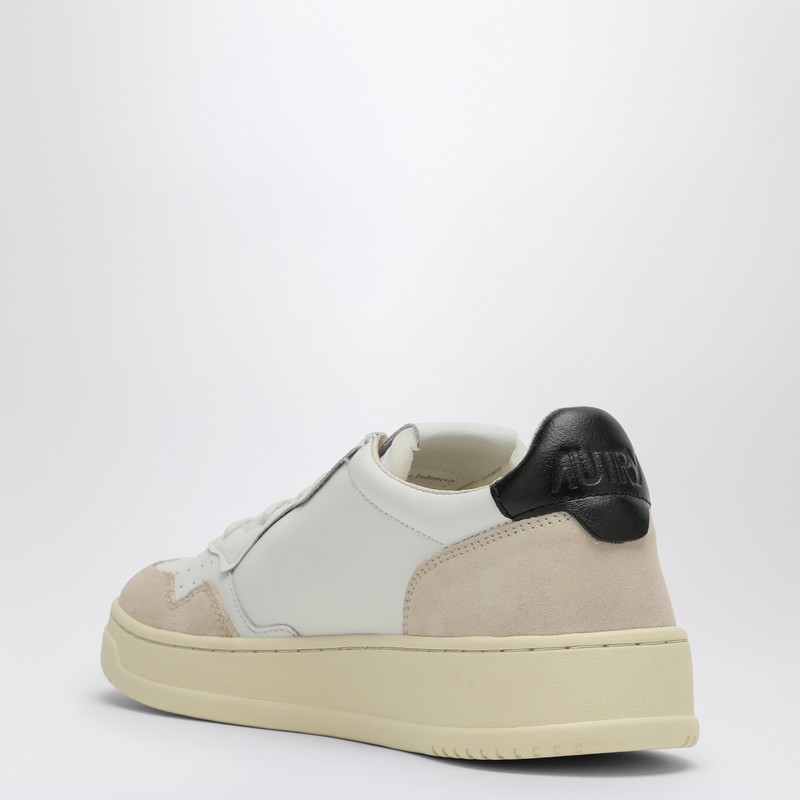 Autry White Leather And Suede Sneakers With Contrasting Accents In Neutral