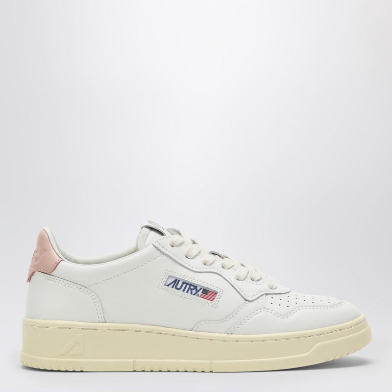 White/pink leather Medalist sneakers