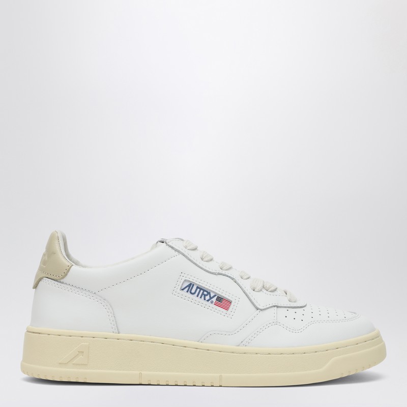 Autry Sneakers Medalist Low In Pelle Bianca E Tidal Foam In White