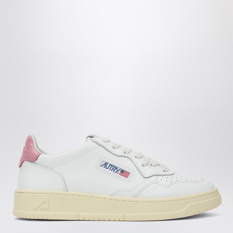 Autry Leather Upper Sneakers With Perforated Detailing In White