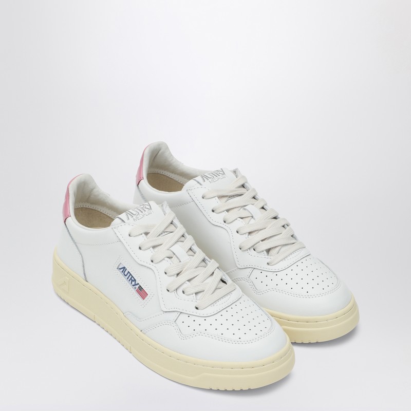 Autry Leather Upper Sneakers With Perforated Detailing In White