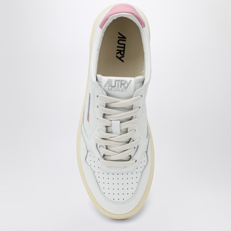 Autry Leather Upper Sneakers With Perforated Detailing In White