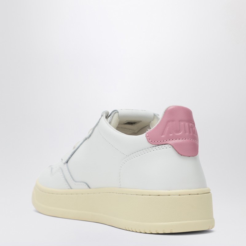 Autry Leather Upper Sneakers With Perforated Detailing In White