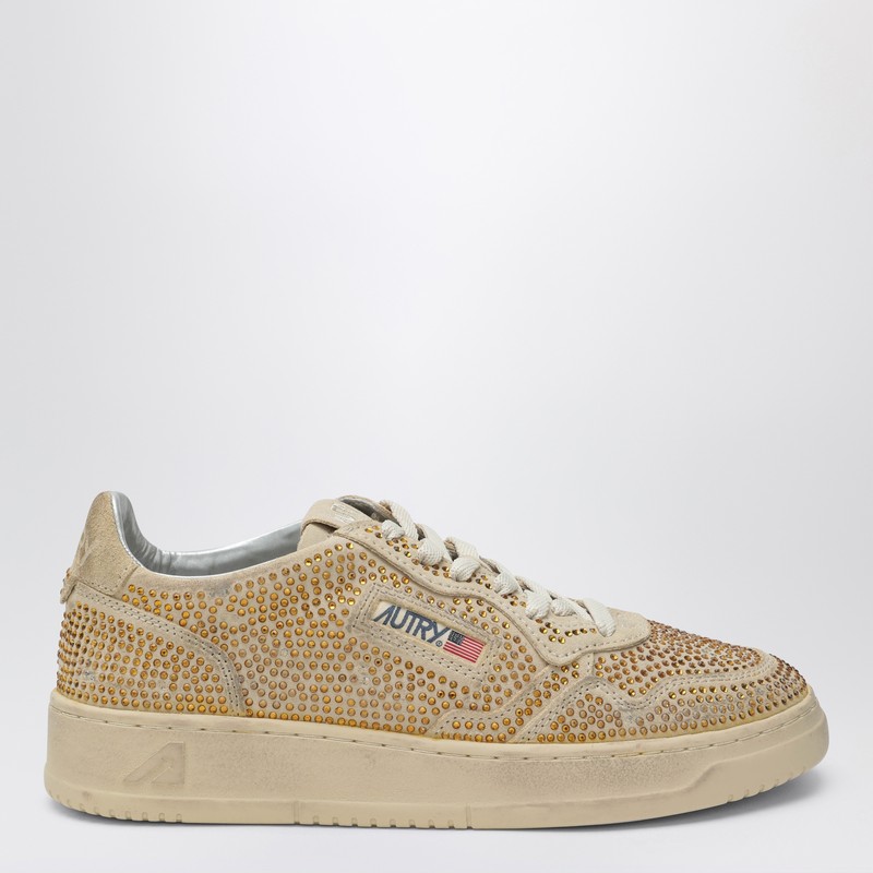 Autry Sneaker Medalist Crystals In Bronze In Brown