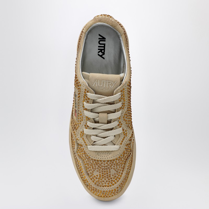 Autry Sneaker Medalist Crystals In Bronze In Brown