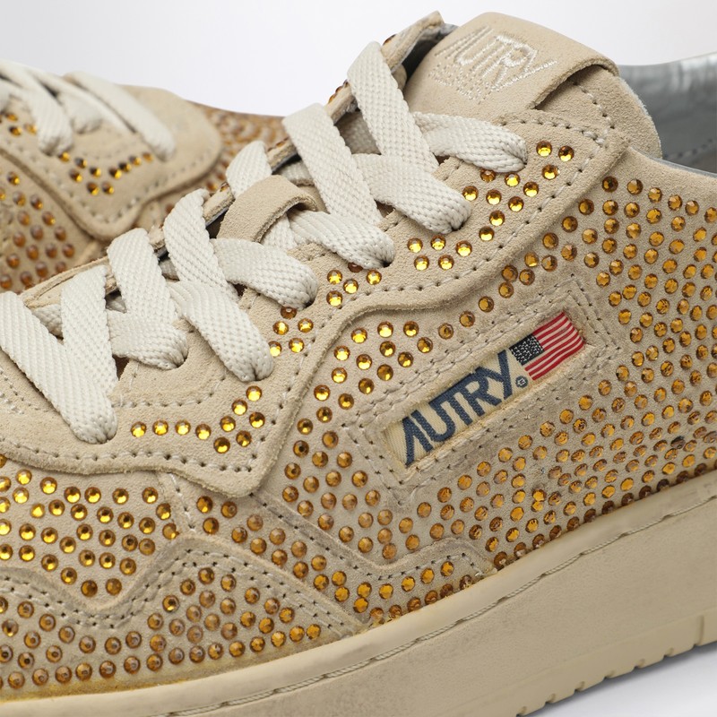 Autry Sneaker Medalist Crystals In Bronze In Brown