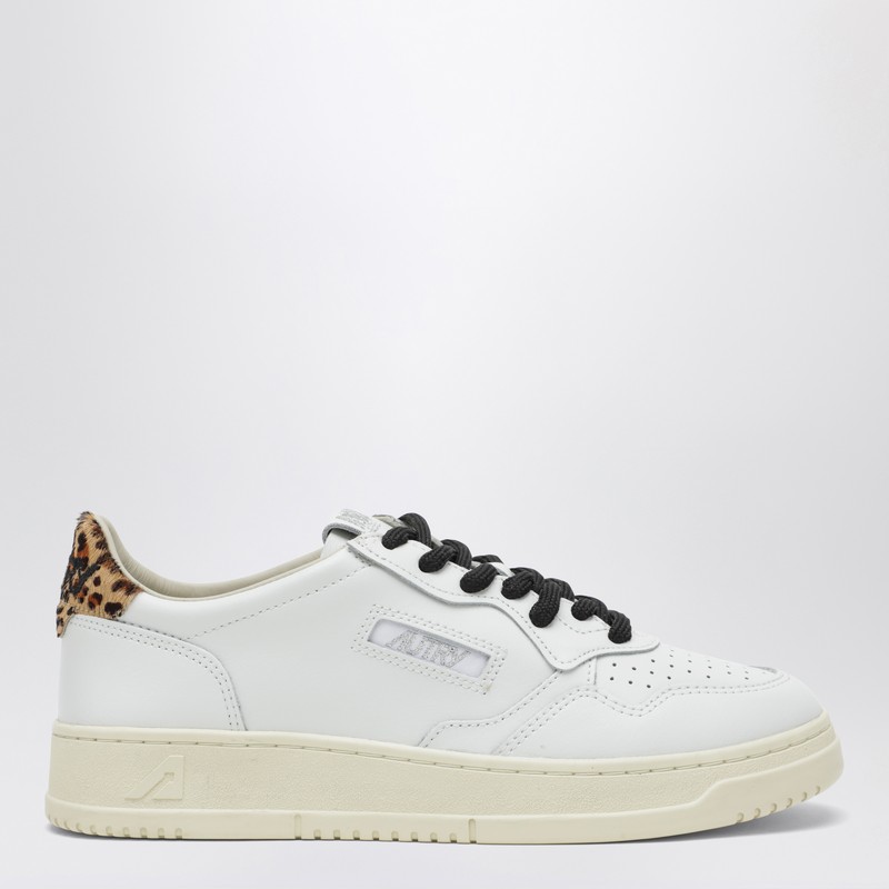 Medalist Low sneakers in white with leopard-print pony hair