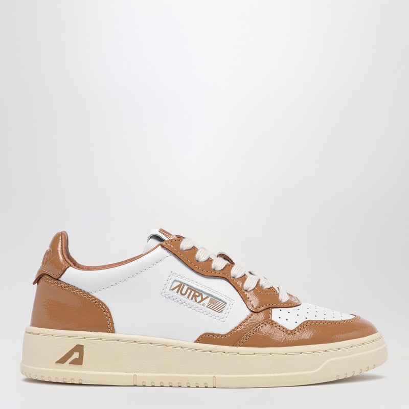 White/brown Medalist sneakers
